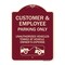 Signmission Parking Restriction Customer and Employee Parking Only Unauthorized Vehicles Towed at, BU-1824-23373 A-DES-BU-1824-23373 - alternate 1